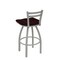 Holland Bar Stool Co 25" Low Back Swivel Counter Stool, Nickel Finish, Dark Cherry Oak Seat 41125ANDCOak - alternate 2